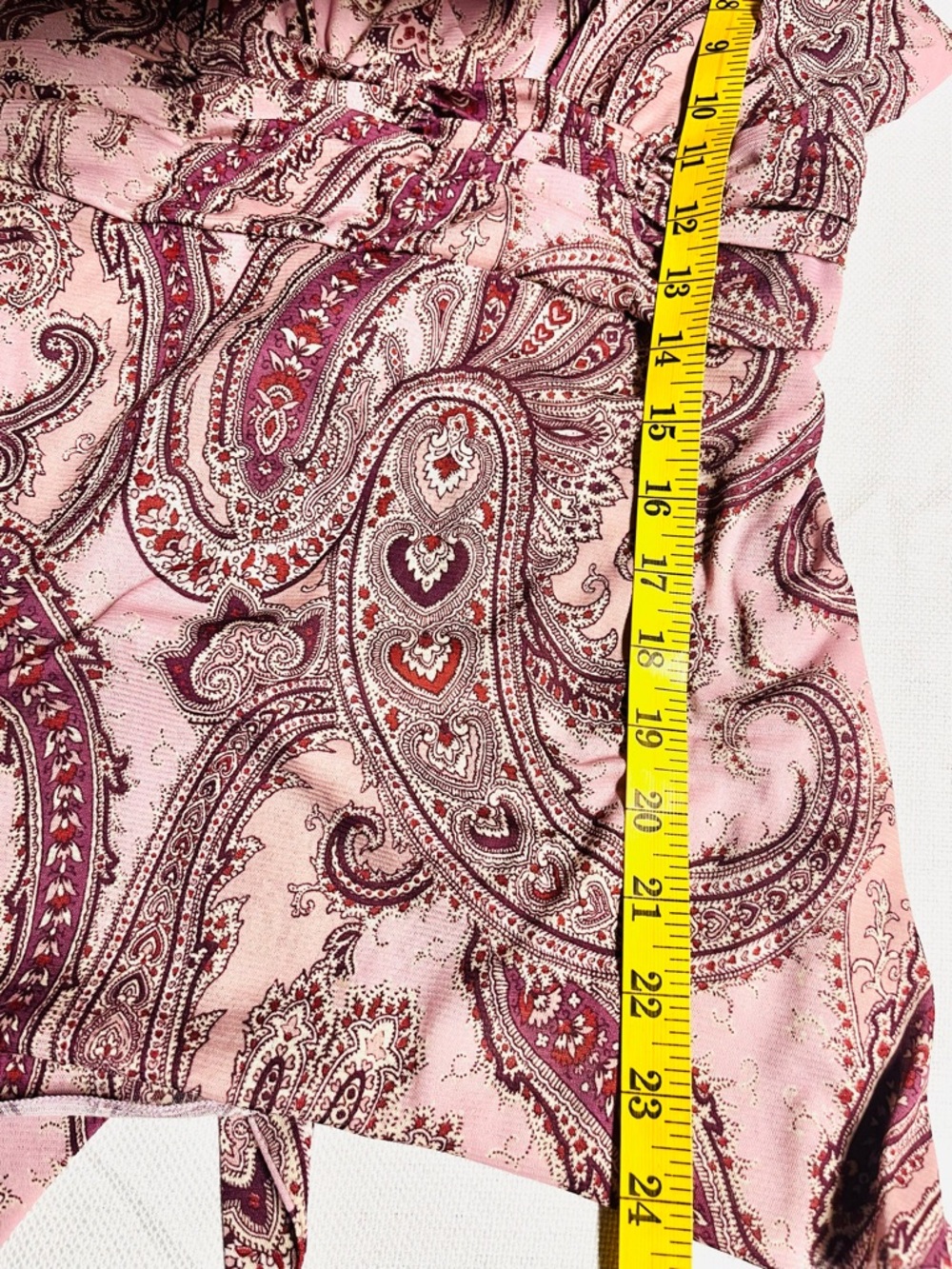 FANG Pink Paisley V-Neck Sleeveless Tank - Picture 7 of 7